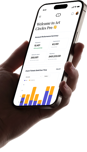 Art Circles mobile dashboard preview
