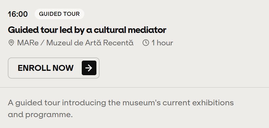 Guided tour led by a cultural mediator
