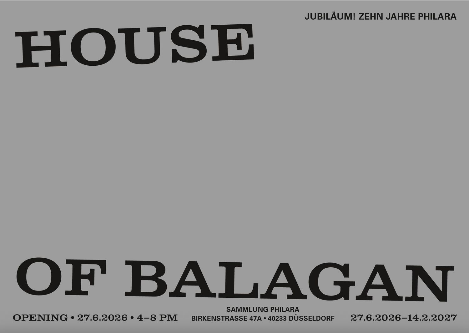 HOUSE OF BALAGAN – JUBILÄUM! 10 Jahre Sammlung Philara