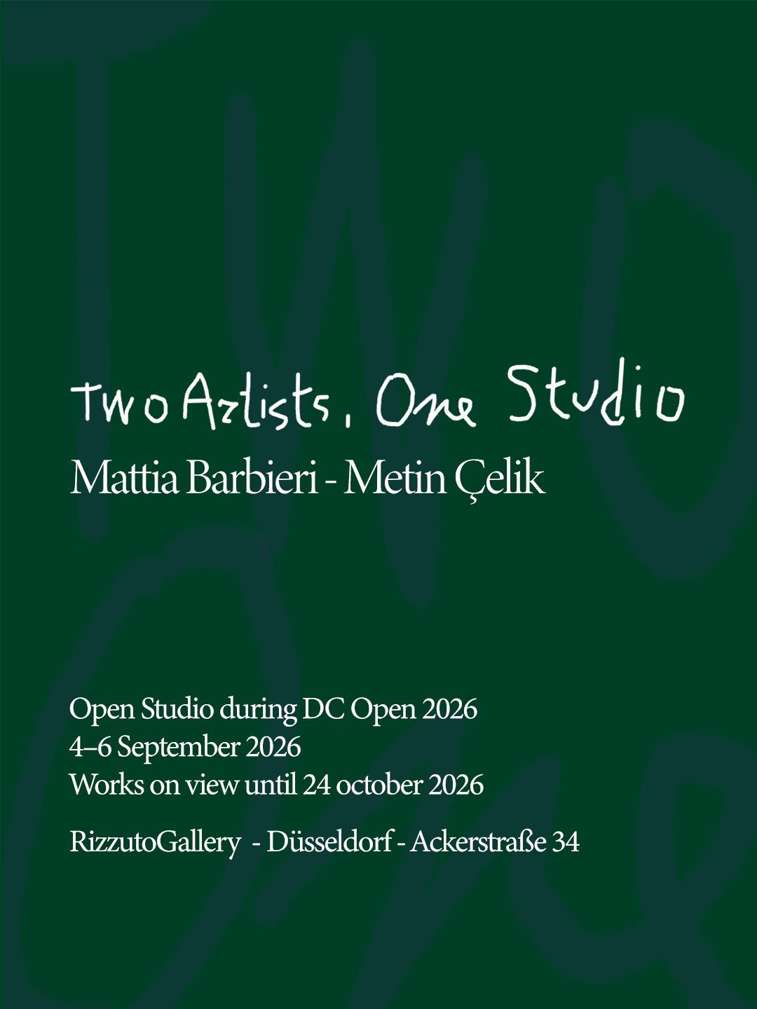 Two Artists, One Studio Mattia Barbieri - Metin Çelik